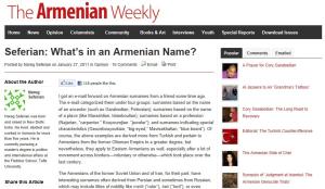 http://www.armenianweekly.com/2011/01/27/seferian-what%e2%80%99s-in-an-armenian-name/